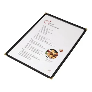 Porte-Menu US Format A4 Double Face Noir