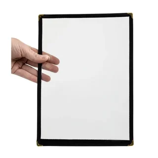 Porte-Menu US Format A4 Double Face Noir