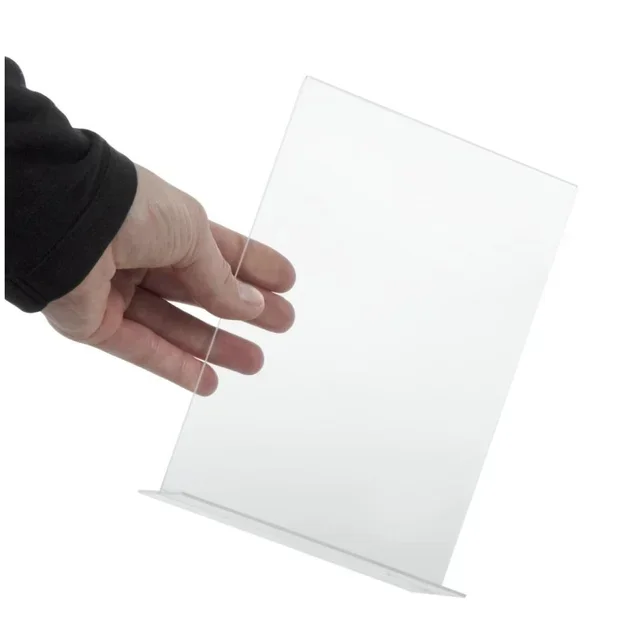 A5 Vertical Acrylic Menu Holder Clear