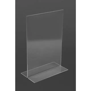 A5 Vertical Acrylic Menu Holder Clear