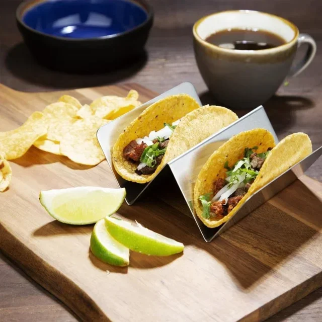 Double Stainless Steel Taco Holder
