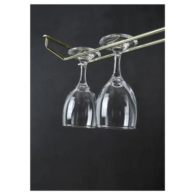 Hanging Brass Footed Glass Rack - 60 cm Height