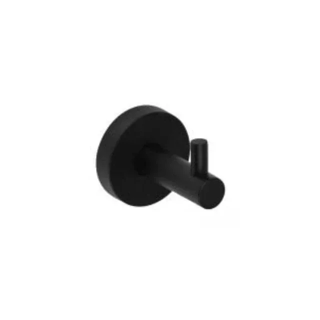 Black Wall-Mounted Towel Rack - Bathroom Storage Holder
