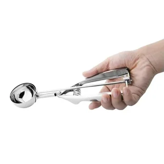 Professional Stainless Steel Ice Cream Scoop 33ml - Portioner for Sorbet and Ice Cream