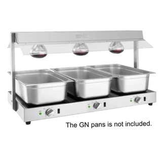 Ponte Termico 3 Vasche Gastronorm GN 1/1 - Struttura in Acciaio Inox