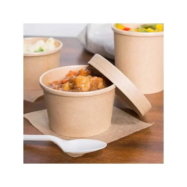 Dessertbecher aus Kraftpapier 240ml - 50 umweltfreundliche Becher