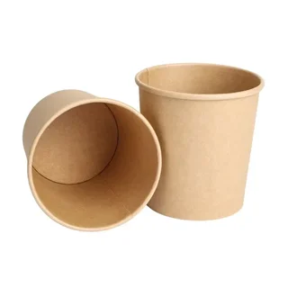 Pack of 300 Kraft Soup Pots 480ml - Disposable Eco-Friendly Containers