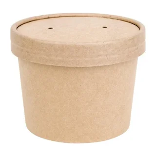 Contenitori per Zuppa Kraft 340ml Ø98mm - 500 Unità