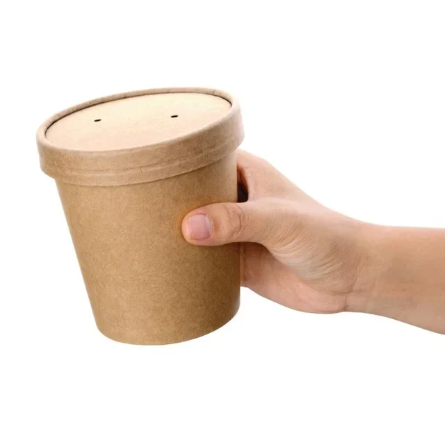 Contenitori per Zuppa in Cartone Kraft 455 ml Ø 98 mm - Confezione da 500