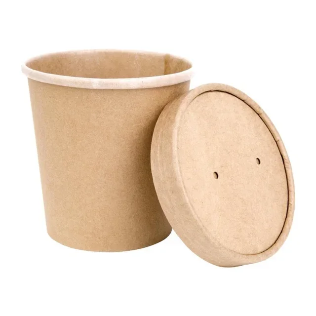 Contenitori per Zuppa in Cartone Kraft 455 ml Ø 98 mm - Confezione da 500