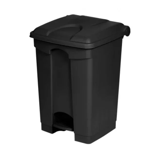 Hygiene Treteimer 45L - Schwarze antibakterielle Oberfläche