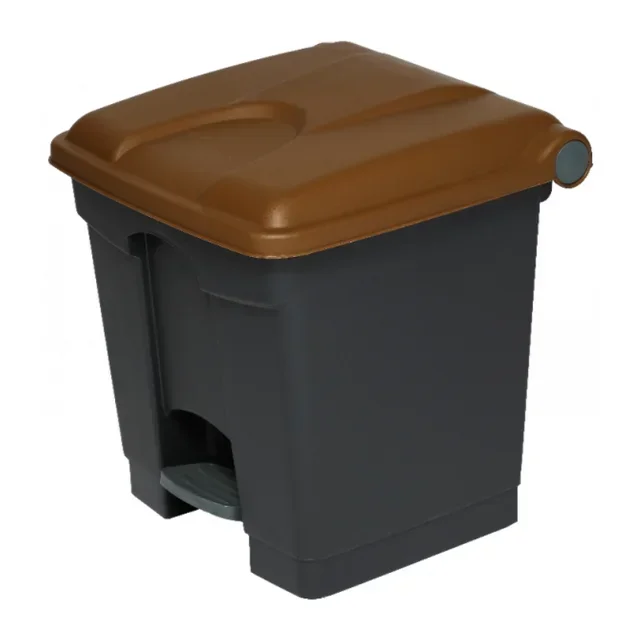 Compostador de Cocina 30 Litros Antracita Marrón - Clasificación de Residuos Orgánicos