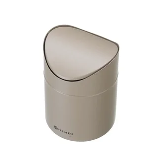 Poubelle à Couvercle Basculant pour Table - Beige