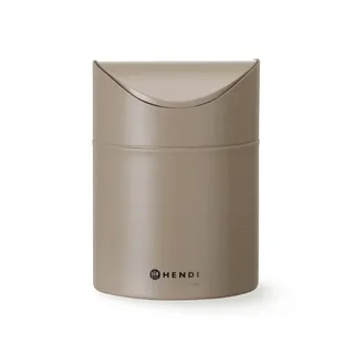 Poubelle à Couvercle Basculant pour Table - Beige