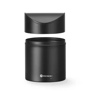 Büro-Mülleimer mit Schwingdeckel - Schwarz