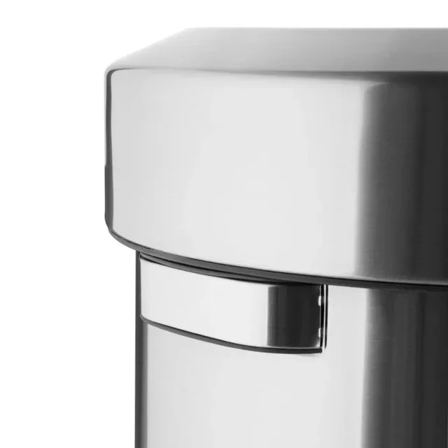 Brushed Metal Trash Can 70L with Open Lid