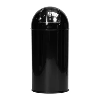 Poubelle à Couvercle Poussoir 40 Litres - Coloris Noir