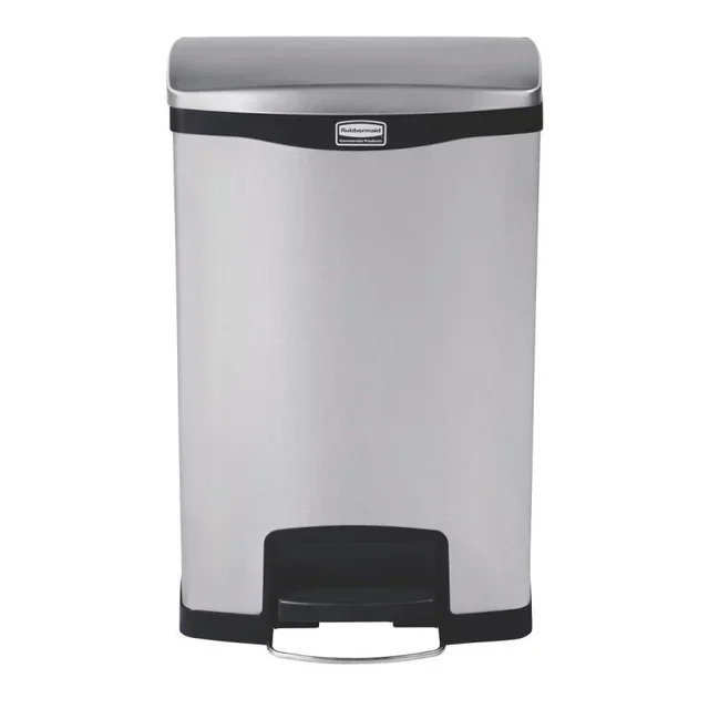 Slim Jim 50L Front Step Stainless Steel Trash Can