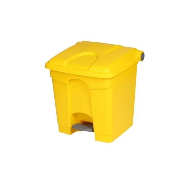 Poubelle à Pédale 30L Jaune - Poubelle de Cuisine avec Pédale Hygiénique
