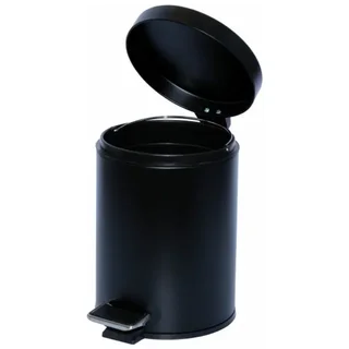 30L Mülleimer mit Pedal Matt Schwarz - Küchenabfallbehälter mit Herausnehmbarem Inneneimer