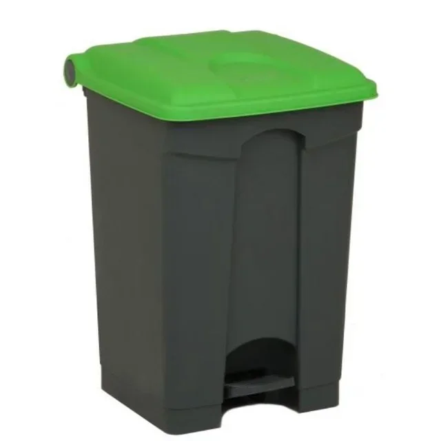 Küchen-Tretmülleimer 45L - Zweifarbig Grau und Grün