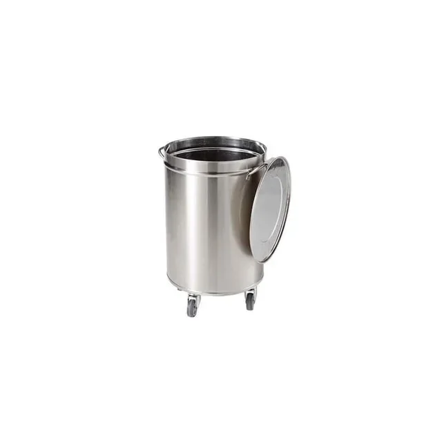 Manual Stainless Steel Trash Can 50 Liters