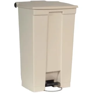 Beige Pedal Bin Container 87 Litres