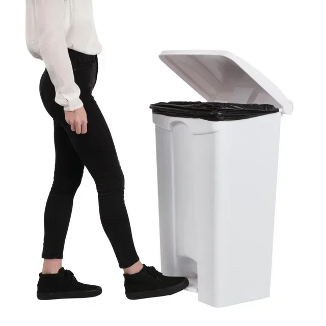 87 L Pedal Bin for Kitchen - White Color
