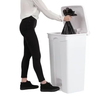 87 L Pedal Bin for Kitchen - White Color