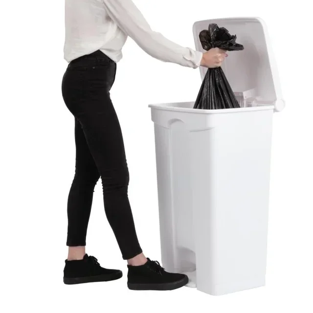 87 L Pedal Bin for Kitchen - White Color