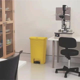 Pattumiera a Pedale Frontale Larga Gialla 50 L