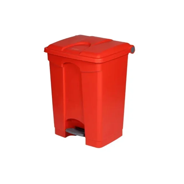 Poubelle à Pédale Rouge 70 Litres - Poubelle de Cuisine avec Pédale