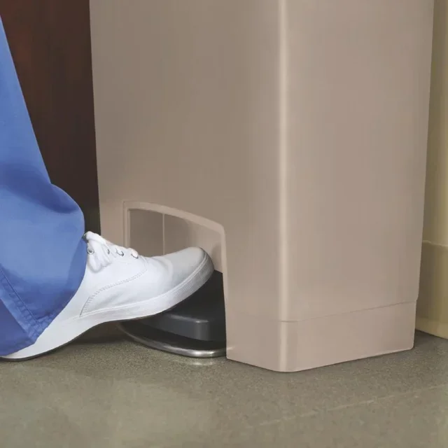 Poubelle Pédale Slim Jim Frontale Beige 50 Litres