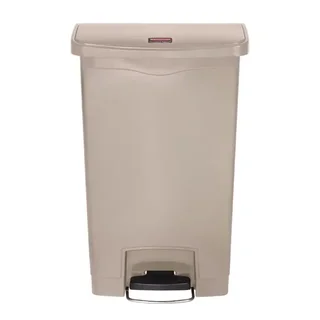 Poubelle Pédale Slim Jim Frontale Beige 50 Litres