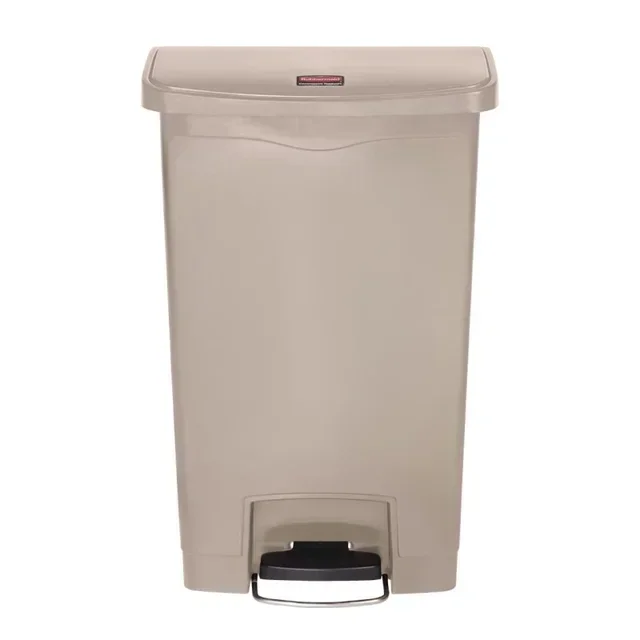 Poubelle Pédale Slim Jim Frontale Beige 50 Litres