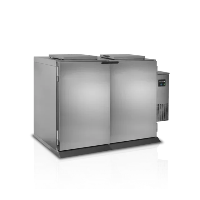 Cubo Refrigerado Ventilado de Acero Inoxidable - Doble Puerta - 120 Litros