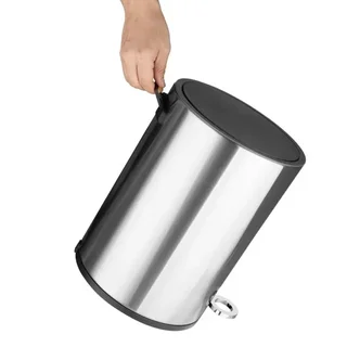 Round Pedal Bin 3L - Brushed Steel Finish