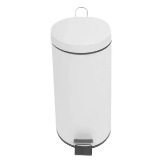 Pattumiera Rotonda a Pedale 30 Litri - Colore Bianco