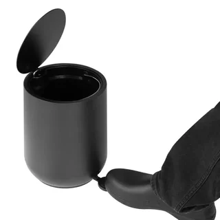 Pattumiera Retro a Pedale 5L - Colore Nero Opaco