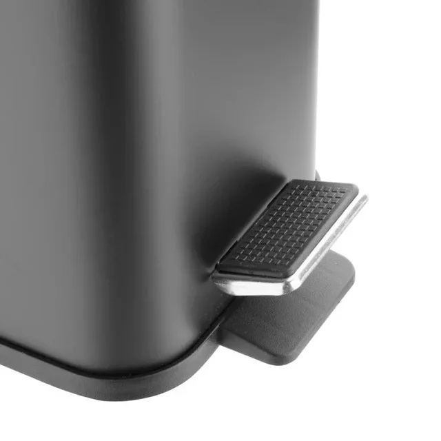 Poubelle Salle de Bain Étroite Noire 5 Litres - Design Compact