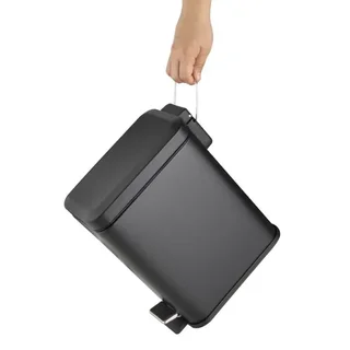 Poubelle Salle de Bain Étroite Noire 5 Litres - Design Compact