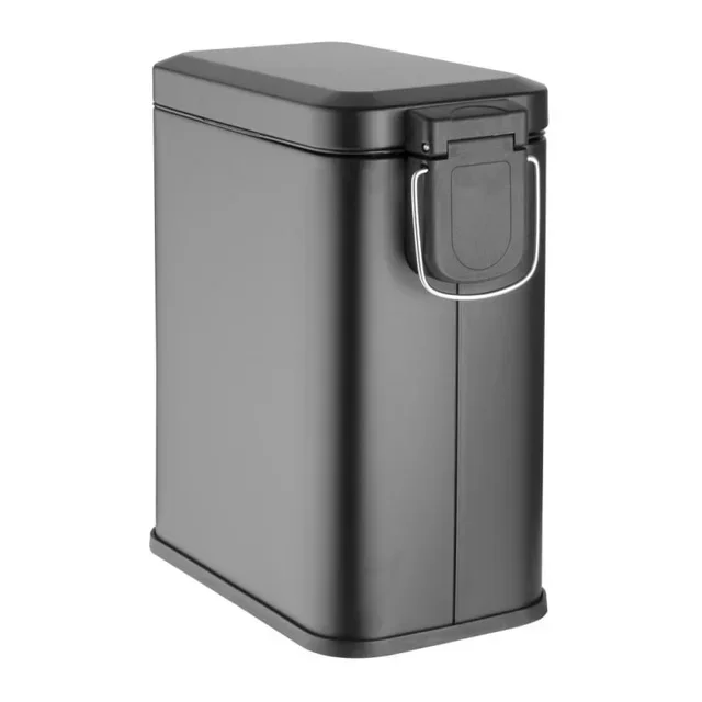 Poubelle Salle de Bain Étroite Noire 5 Litres - Design Compact