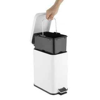 Pattumiera Bagno Sottile Bianca 5 Litri - Design Compatto