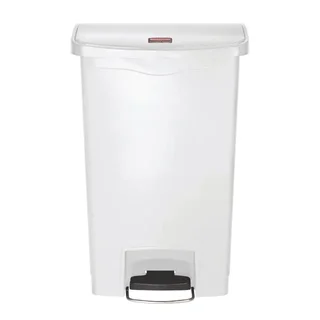 Slim Jim Front-Tretabfalleimer 50L Weiß - Stepon Öffnung