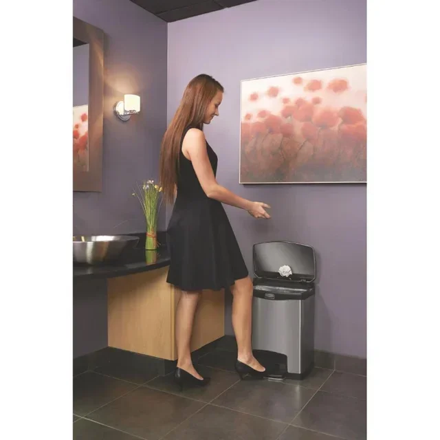 Slim Jim Edelstahl-Tretmülleimer 30L mit Frontöffnung