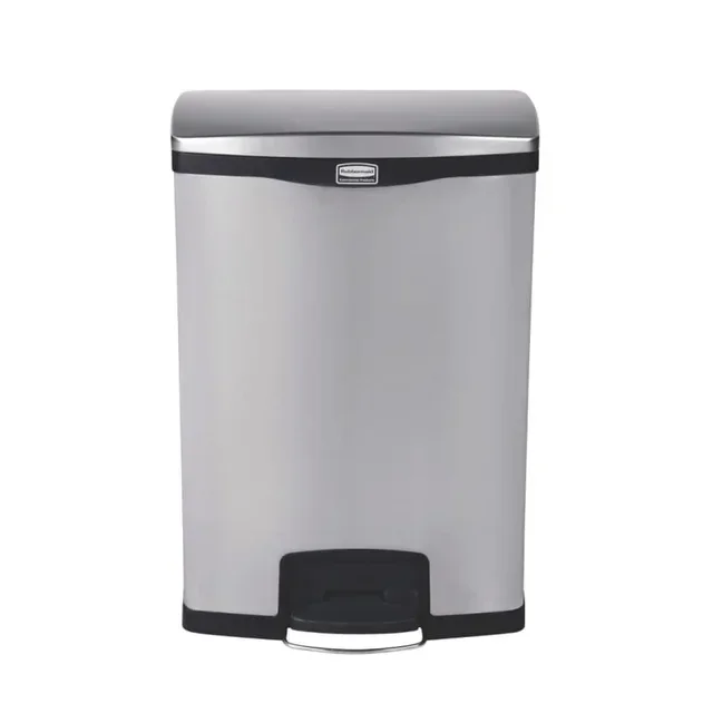 Slim Jim 90L Step-On Trash Can - Stainless Steel