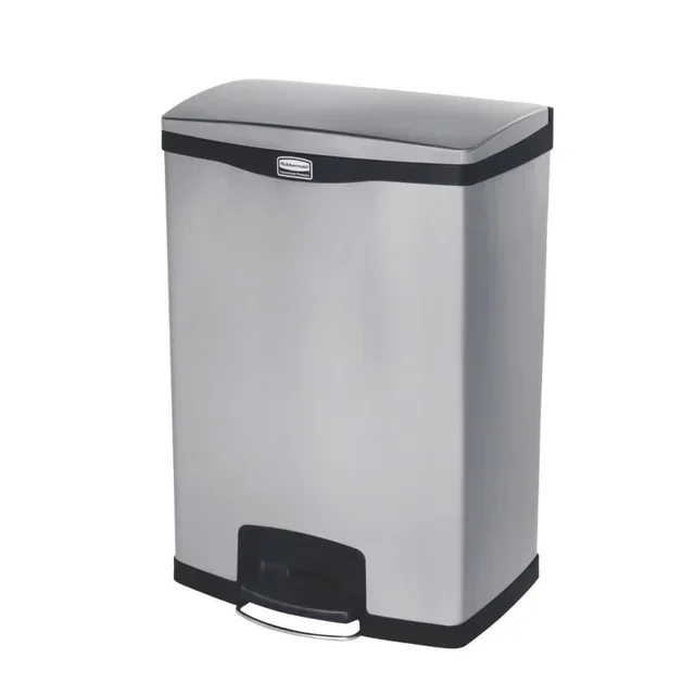 Slim Jim 90L Step-On Trash Can - Stainless Steel