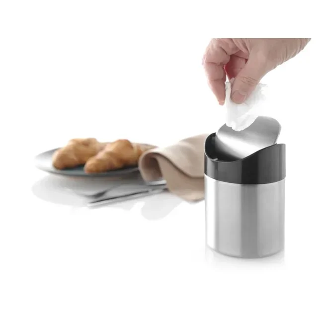 Table Waste Bin in 18/10 Stainless Steel