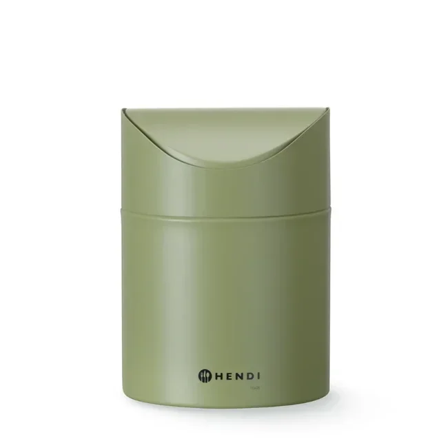 Lixeira de Mesa Verde com Tampa Basculante