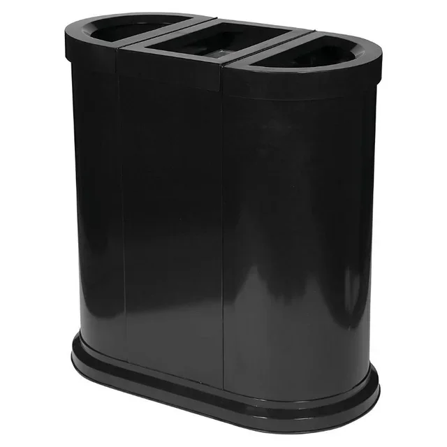Schwarzer Mülltrennungsbehälter 150 L - Recycling-Abfalleimer